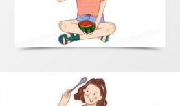 女孩吃瓜动画