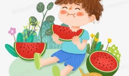男孩吃瓜图片,男孩夏日吃瓜图鉴